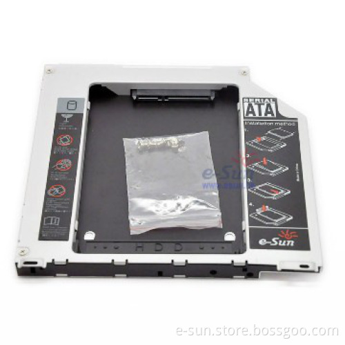 Factory and Convenient 9.5mm SATA Second HDD Caddy for Macbook Pro